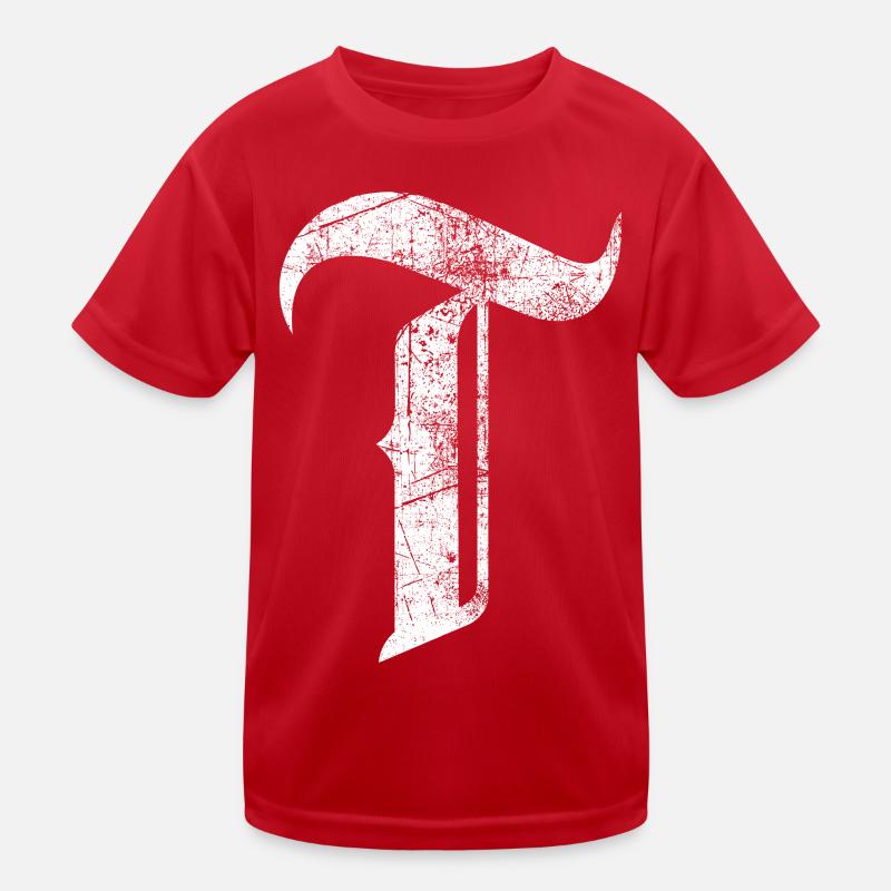 Tshirt alphabet initial T T-shirt sport Enfant