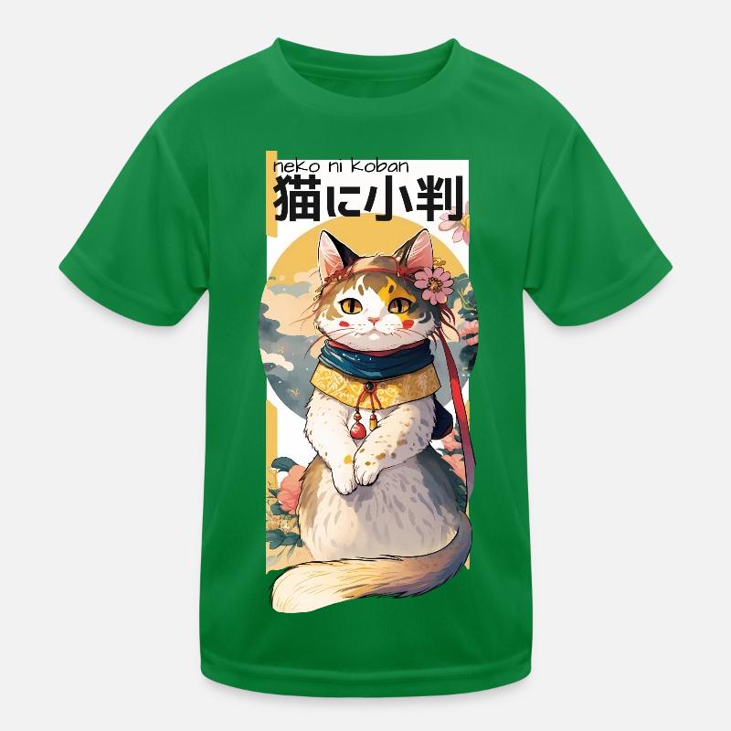 « Neko ni Koban » - chat T-shirt sport Enfant