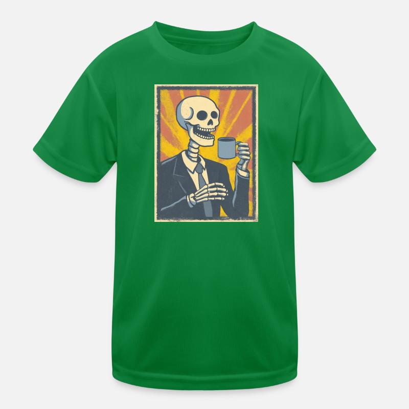 Kaffee oder Grab – was soll’s! Kinder Funktions-T-Shirt