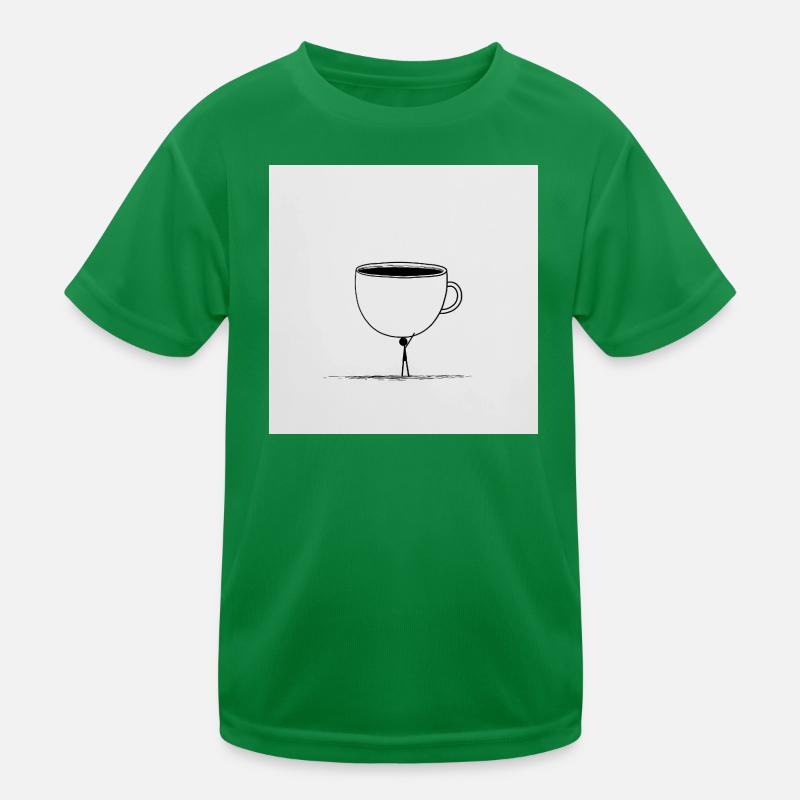 Kaffee? Nur in Eimern, bitte! Kinder Funktions-T-Shirt