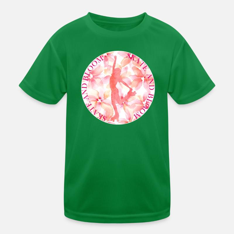 SKATE AND BLOOM Kids Functional T-Shirt