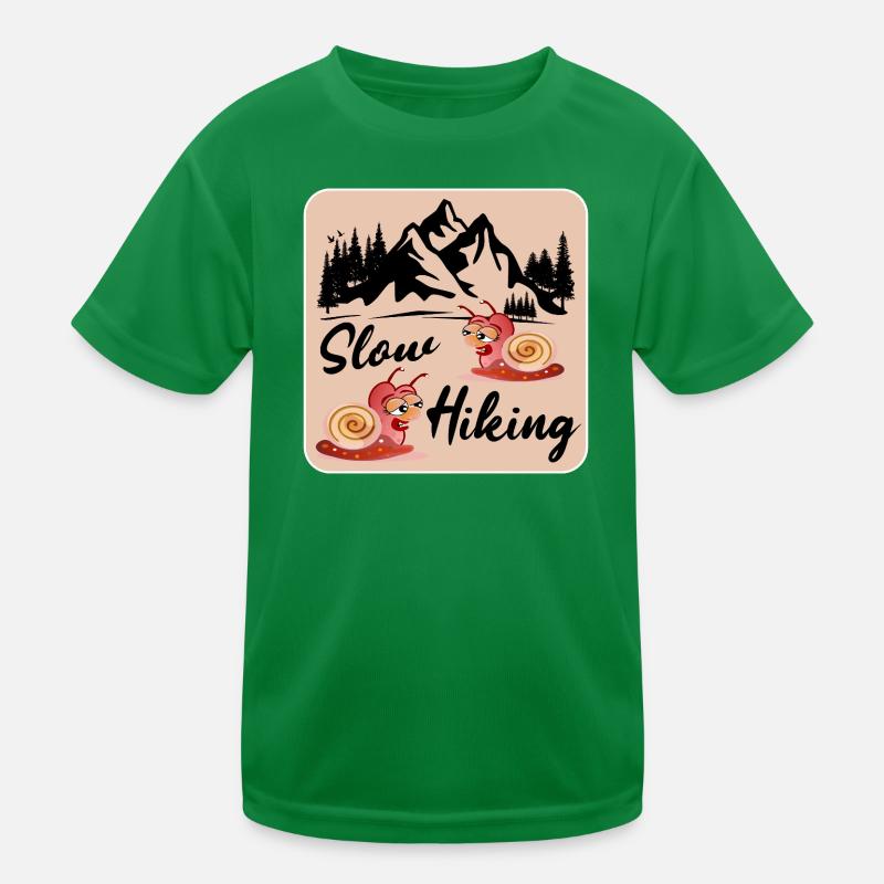 LANGSAM WANDERNDES PAAR SCHNECKE Kinder Funktions-T-Shirt