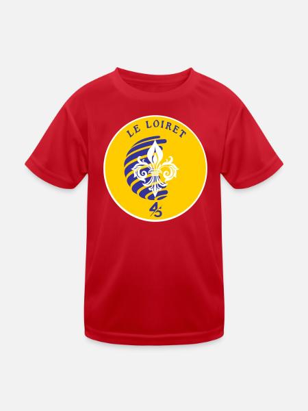 Fleur de Lys Loiret 45 - Kinder Funktions-T-Shirt - Rot - Vorne