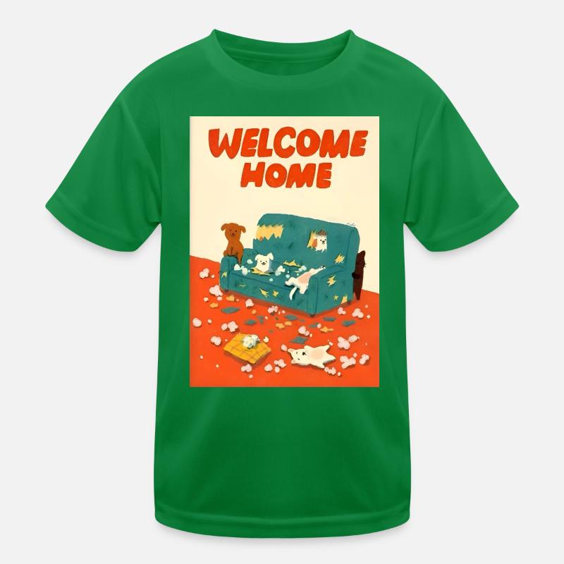 Illustration de chiens coquins mignons T-shirt sport Enfant