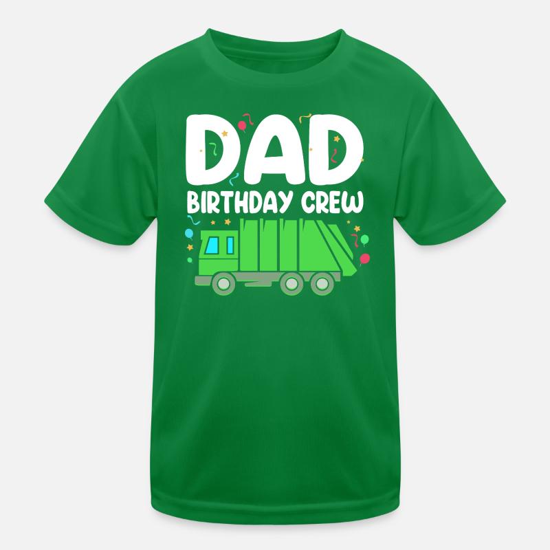 Mülleimer Müllwagen Müllauto Müllmann Kinder Funktions-T-Shirt