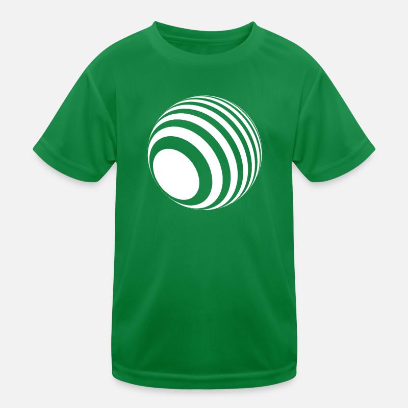 Boule 3D avec rayures blanches T-shirt sport Enfant