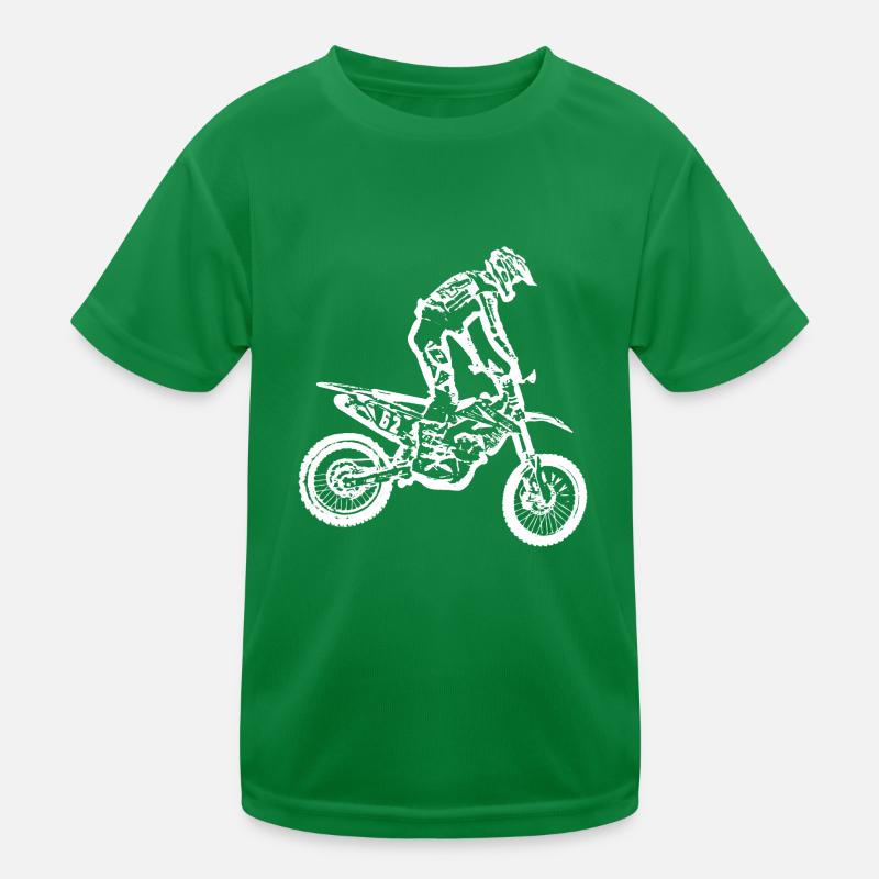 enduro weiss Kinder Funktions-T-Shirt