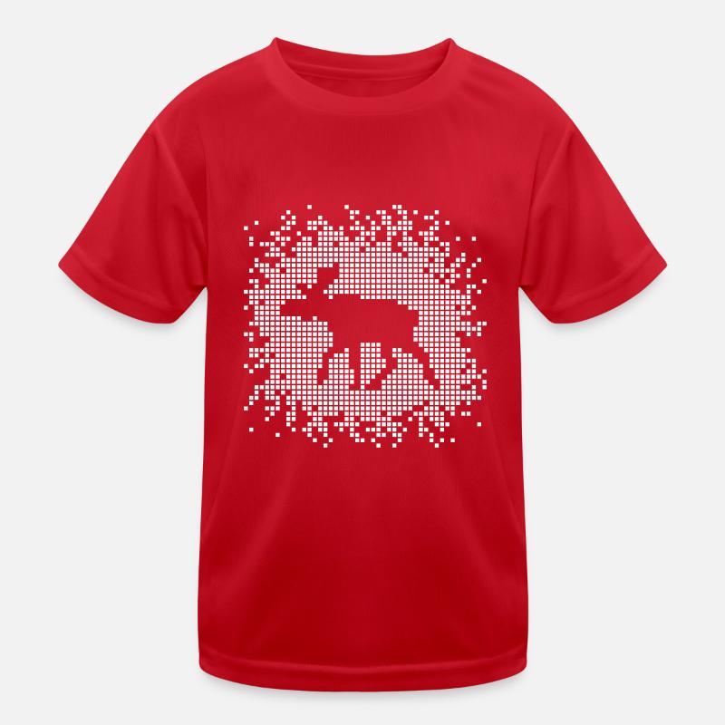 Pixel Elch Kinder Funktions-T-Shirt