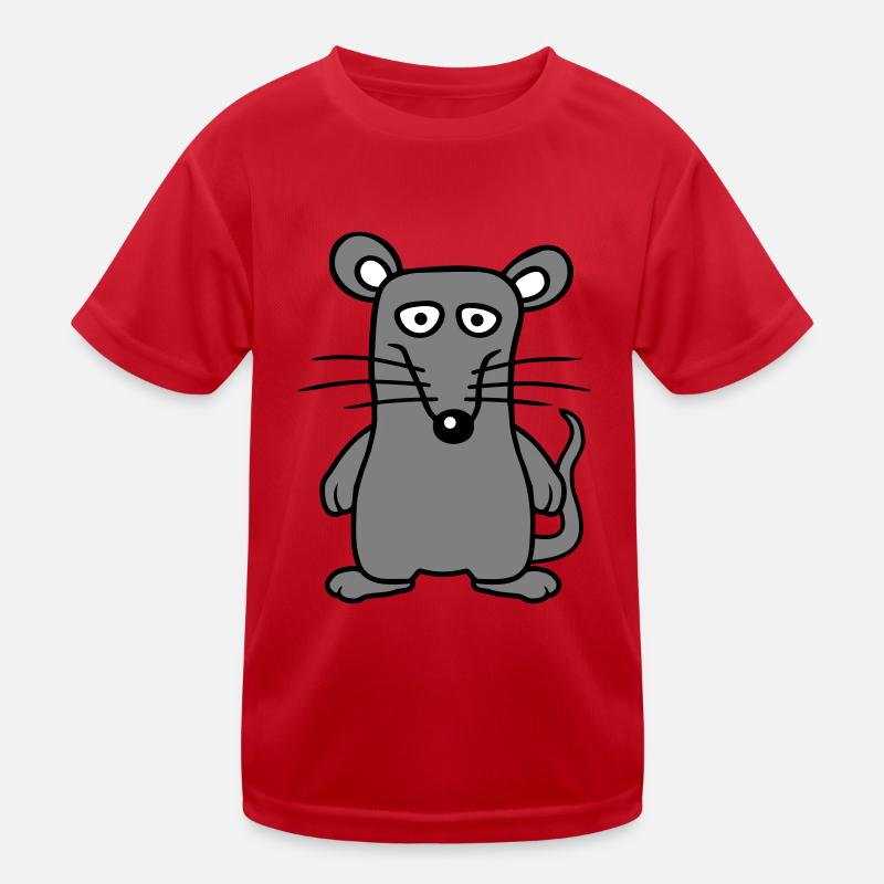 Maus Mäuschen Süße Kleine Ratte Nager Lustig Comic Kinder Funktions-T-Shirt