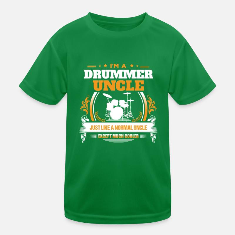 Schlagzeuger Onkel Shirt Geschenkidee Kinder Funktions-T-Shirt