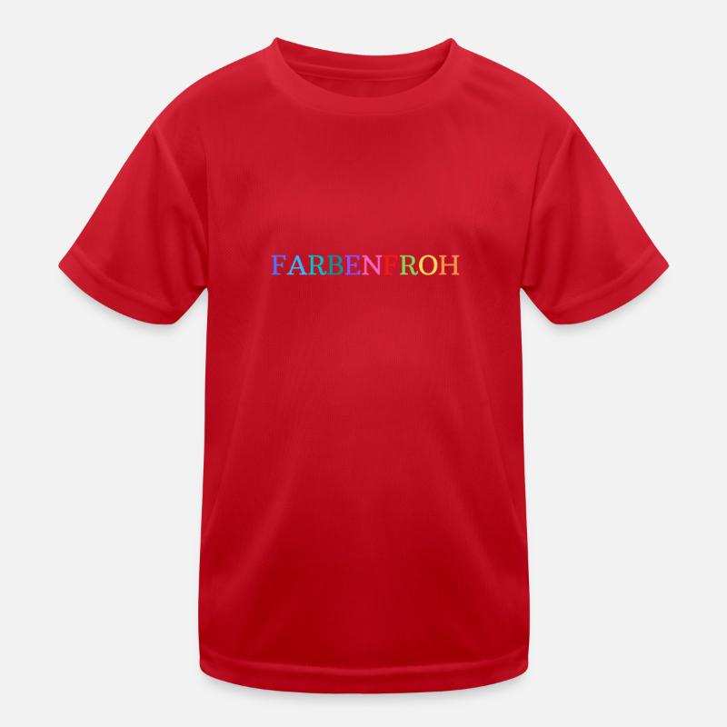 Farbenfroh Kinder Funktions-T-Shirt