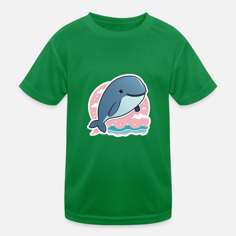 Glücklicher Wal Kinder Funktions-T-Shirt