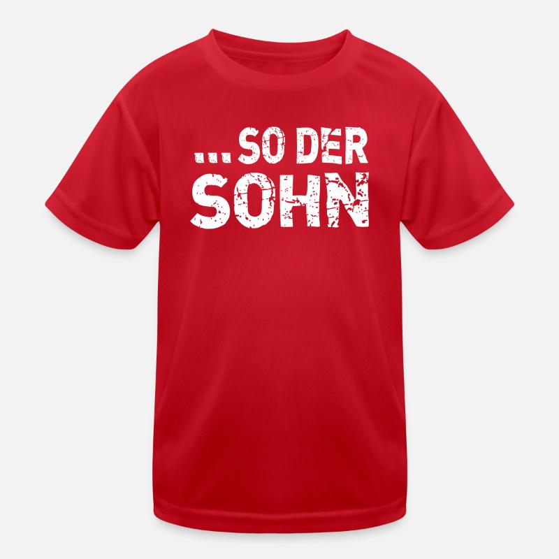 Wie der Vater so der Sohn bester Papa Geschenkidee Kinder Funktions-T-Shirt