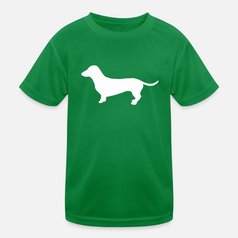 Dackel Silhouette Kinder Funktions-T-Shirt