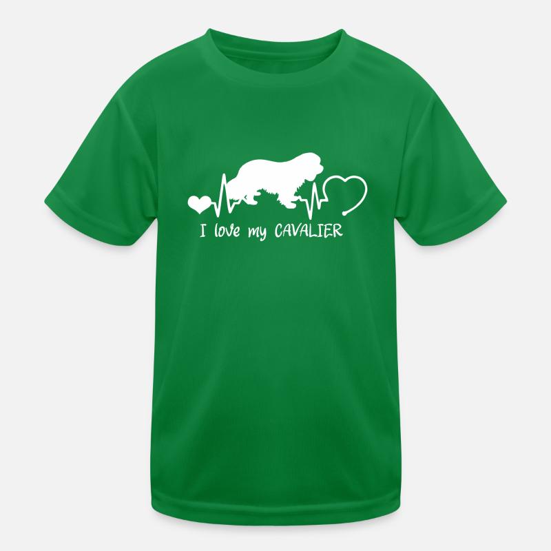 Cavalier King Charles Spaniel mit Herzschlag Kinder Funktions-T-Shirt