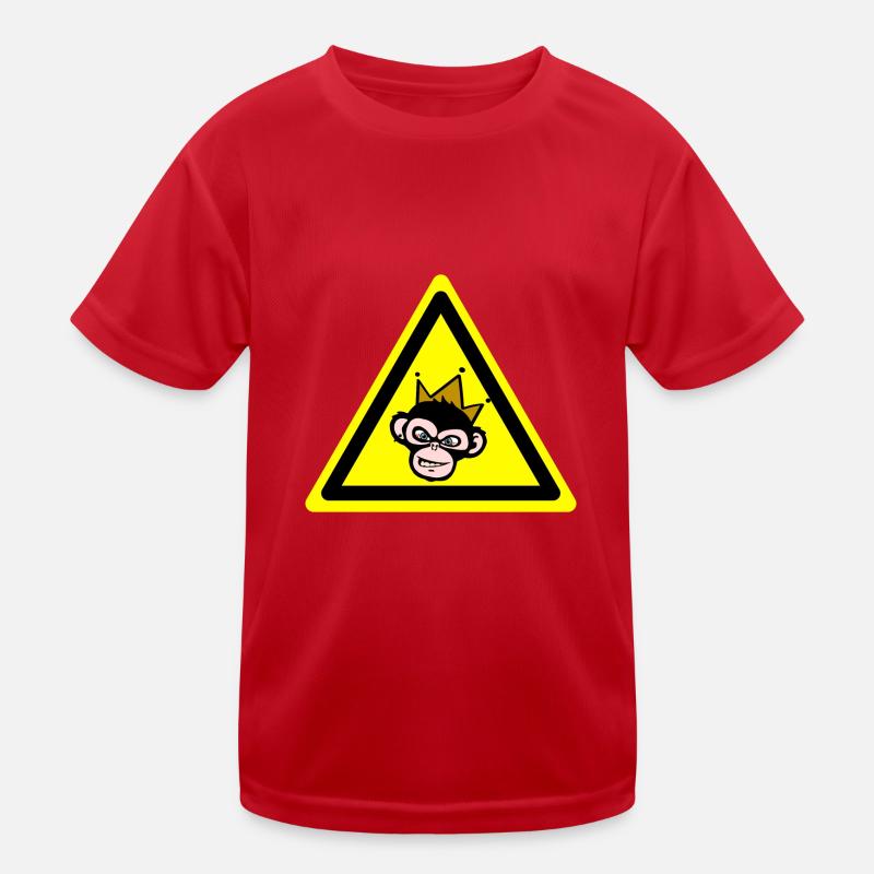 Avertissement de singe T-shirt sport Enfant