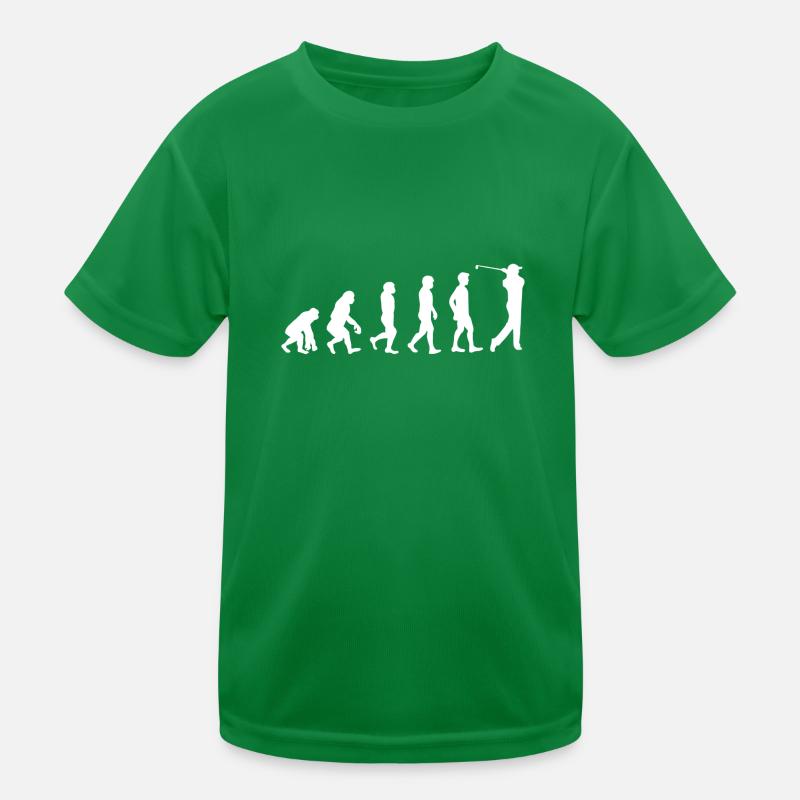 Golfer Golf Evolution Entwicklung Golfschläger Kinder Funktions-T-Shirt