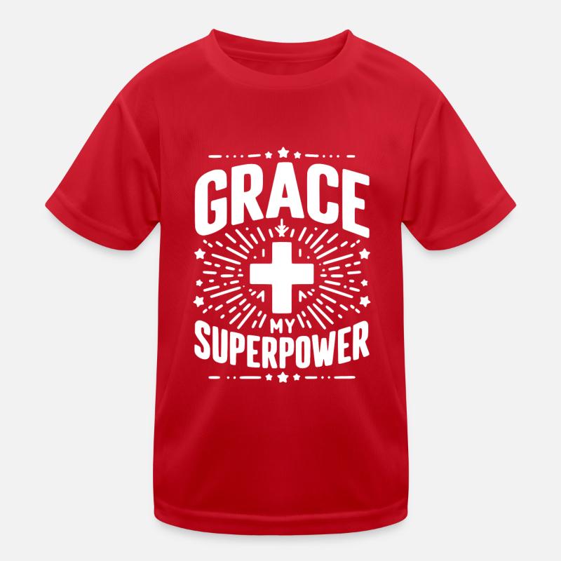 Grace My Superpower Kids Functional T-Shirt
