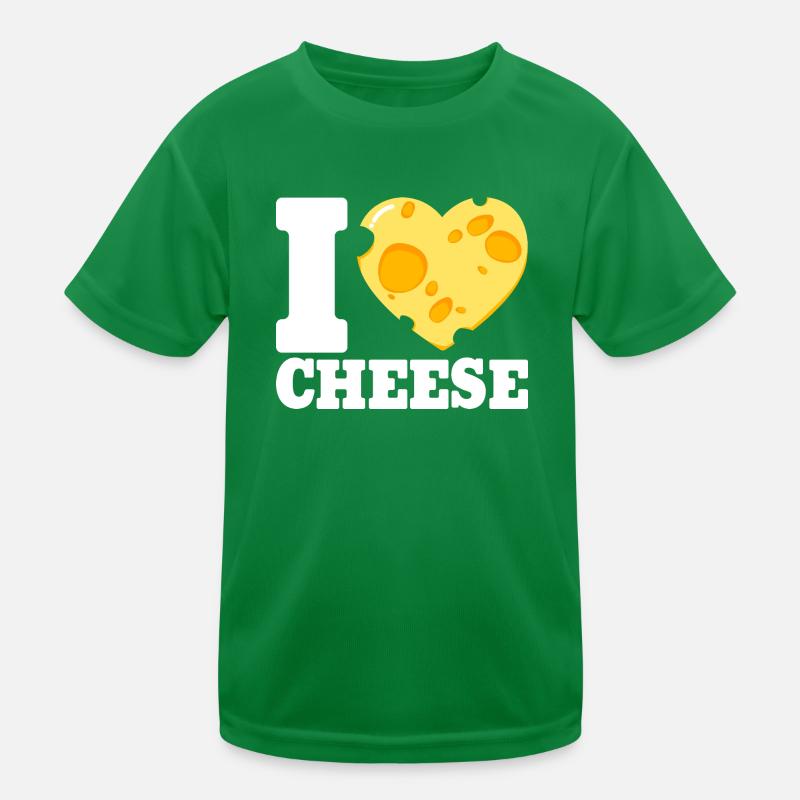 I Love Cheese - Heart Gift Gouda Pizza Bread Kids Functional T-Shirt