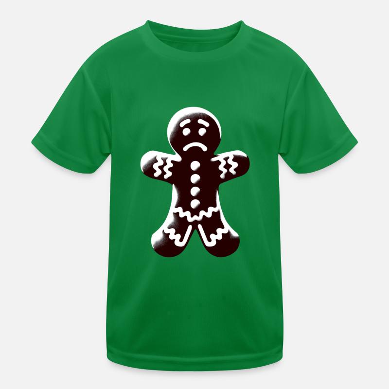 Bad Mood Gingerbread Man Christmas Biscuits Kids Functional T-Shirt