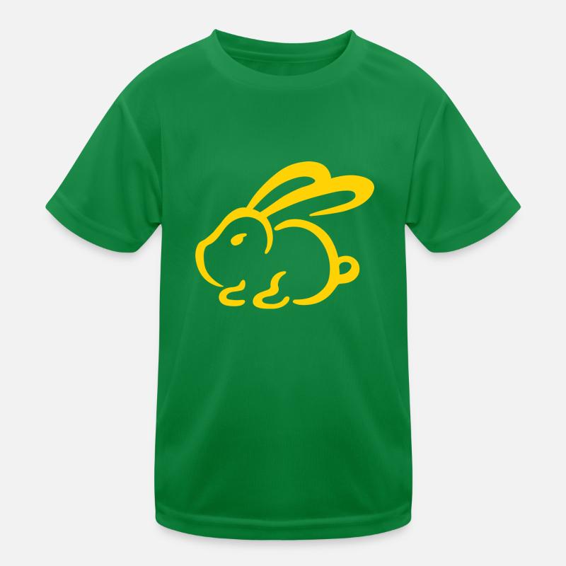 Rabbit line art Kids Functional T-Shirt
