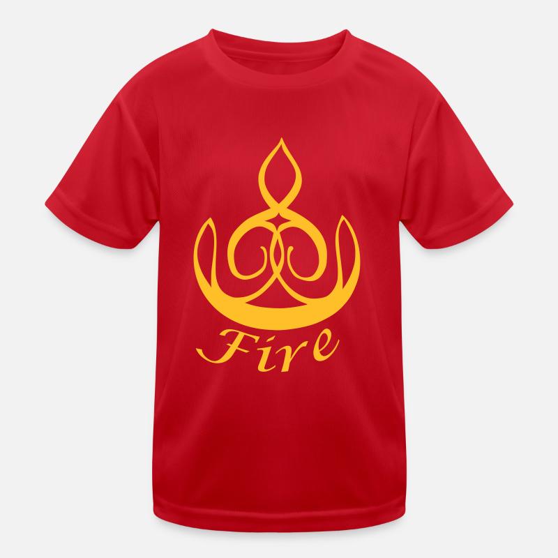 Das Element Feuer Kinder Funktions-T-Shirt