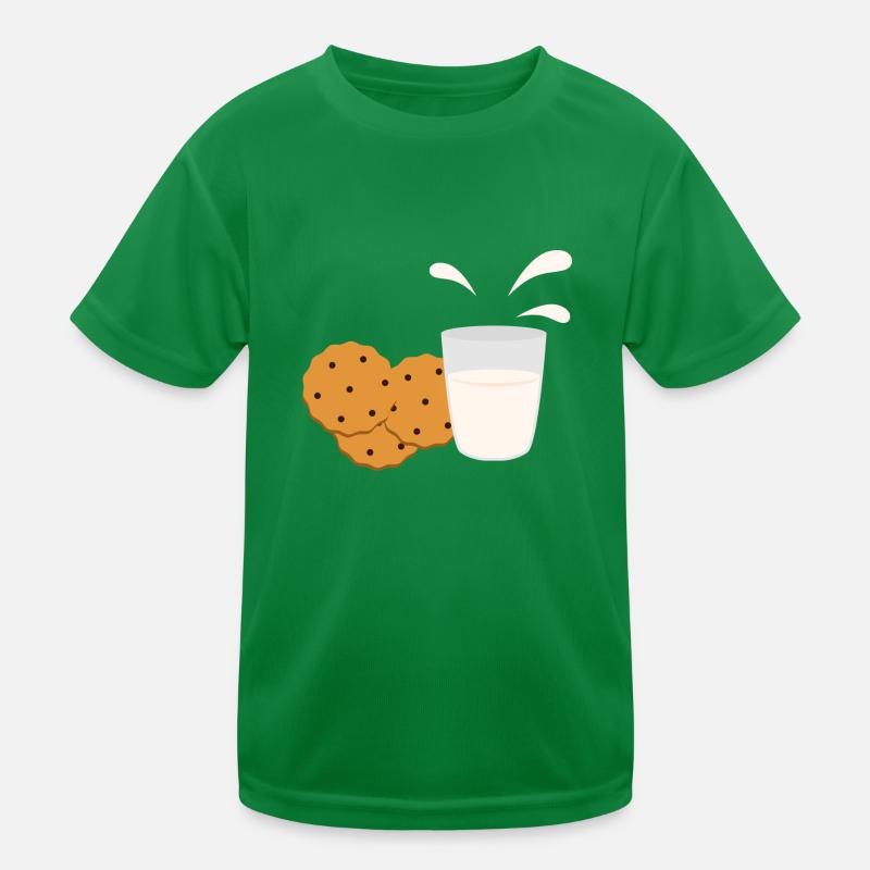 Biscuits avec lait Petit-déjeuner idée cadeau T-shirt sport Enfant