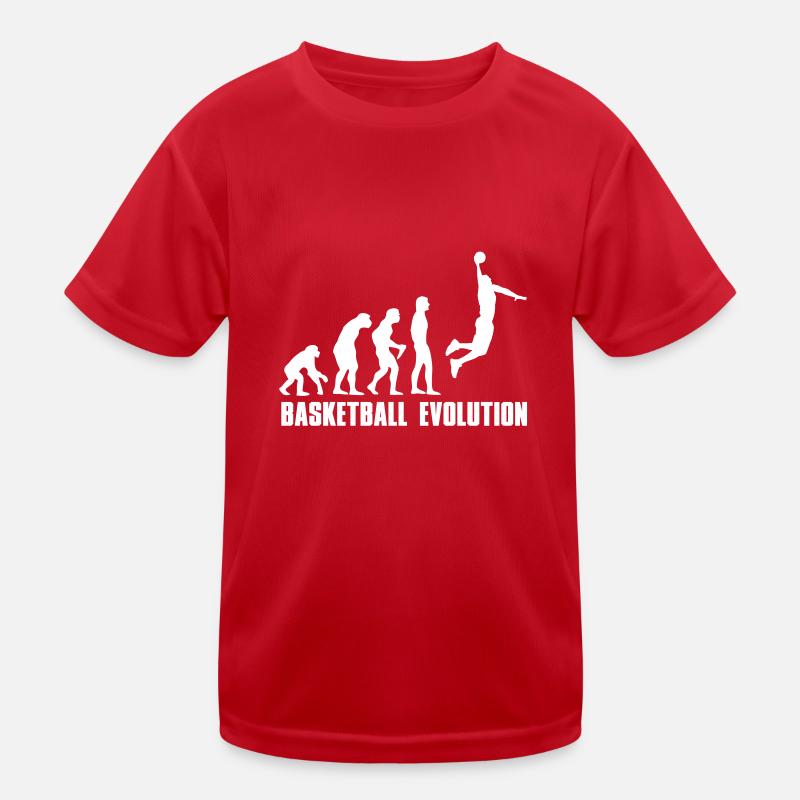 Evolution Basketball Dunk - Kids Functional T-Shirt - red