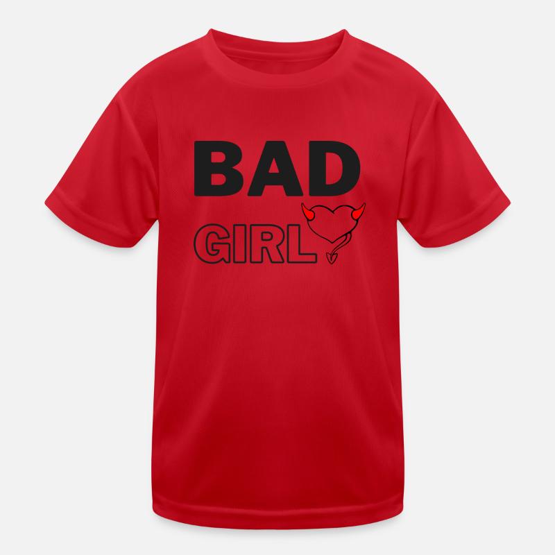Böses Mädchen Teufel Teufel Herz Dämon Teufel V2 Kinder Funktions-T-Shirt