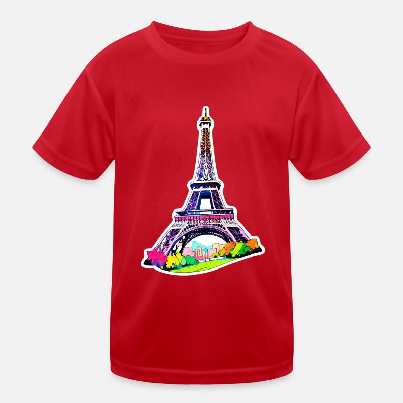 Eiffel Tower #2 Kids Functional T-Shirt