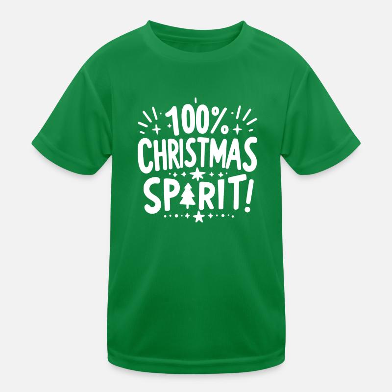 100% Weihnachtsstimmung Kinder Funktions-T-Shirt