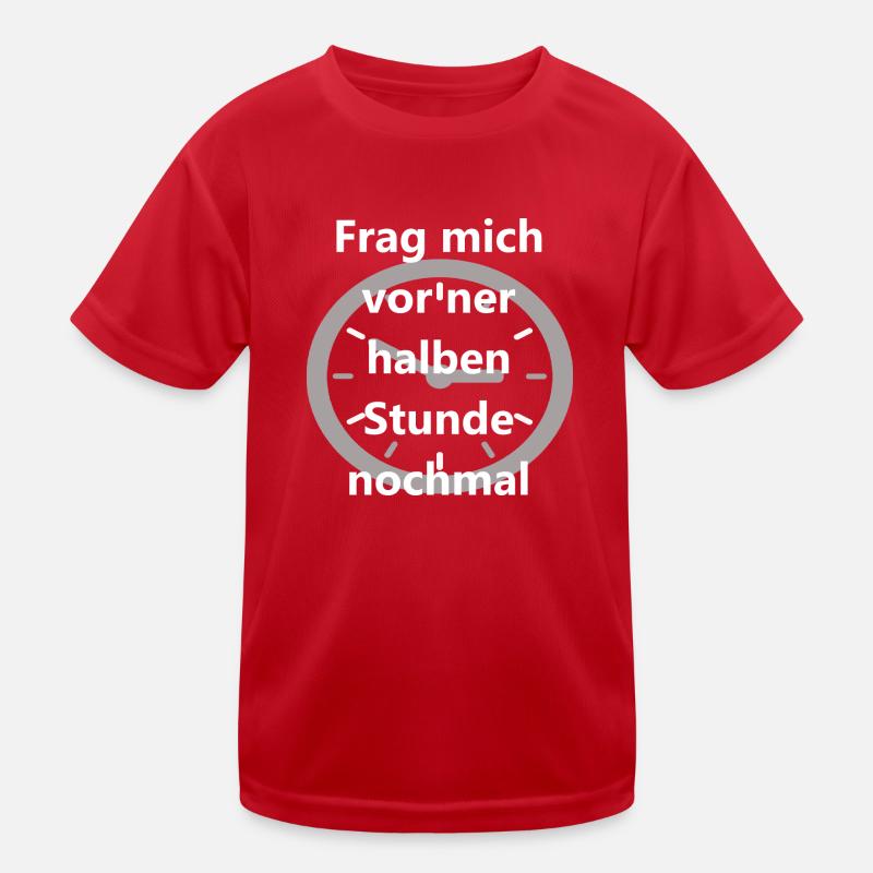 ask me half an hour ago again white Kids Functional T-Shirt