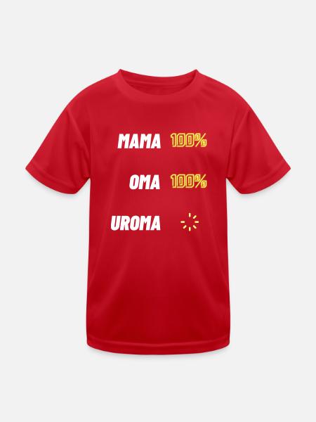Damen Mama Oma Uroma Geschenk Werdende Uroma - Kinder Funktions-T-Shirt - Rot