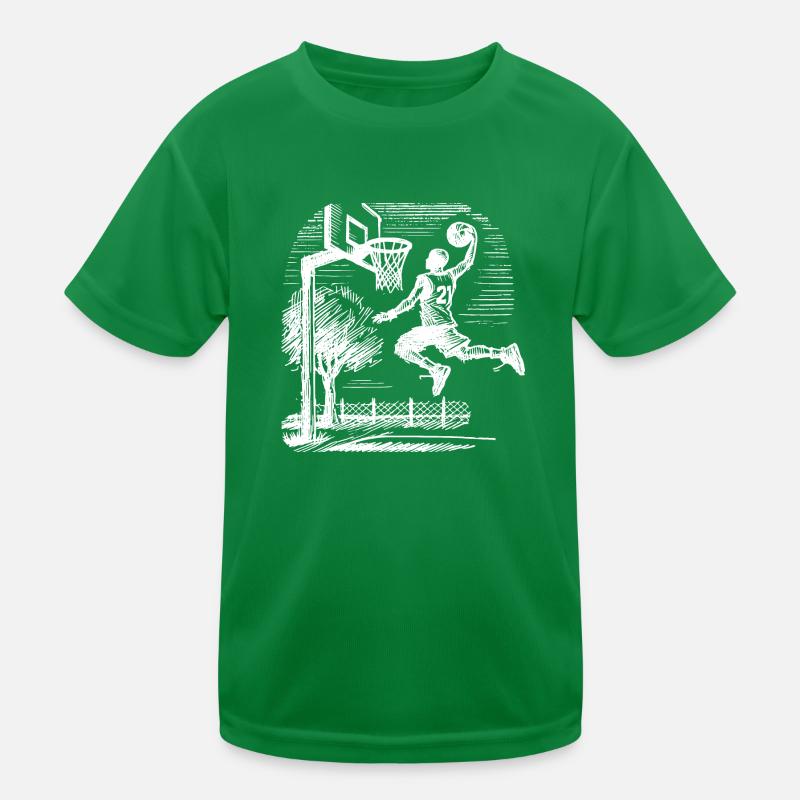 Basketball player dunk Kids Functional T-Shirt
