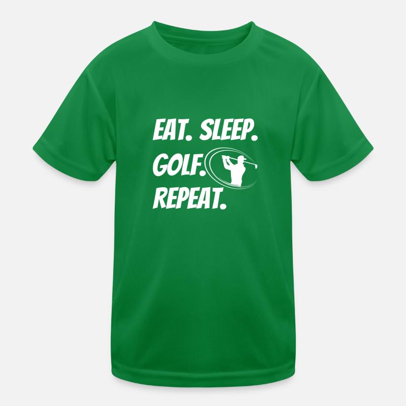 eat slepp golf repeat Kinder Funktions-T-Shirt