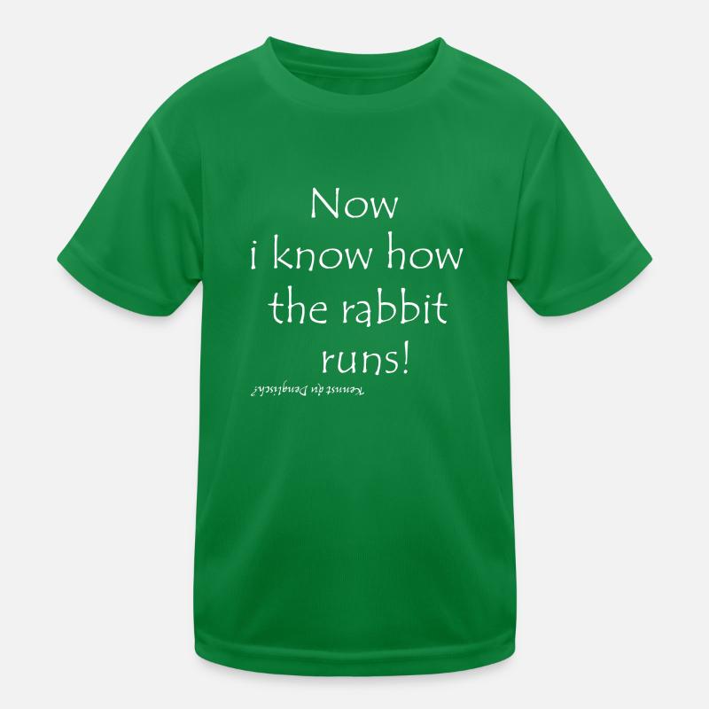 Now i know how the rabbit runs Kids Functional T-Shirt