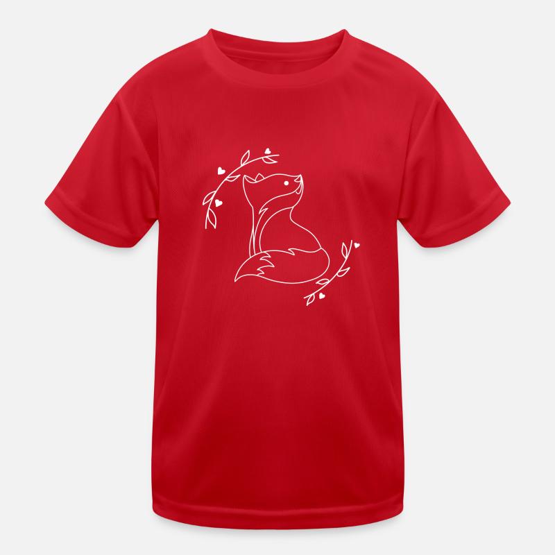 Fuchs Ornament Kinder Funktions-T-Shirt