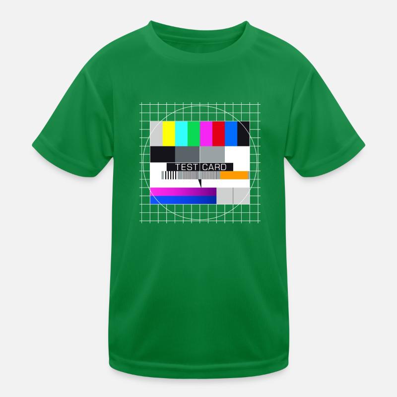 Testbild Fernsehen Bildschirm nostalgisch Display Kinder Funktions-T-Shirt