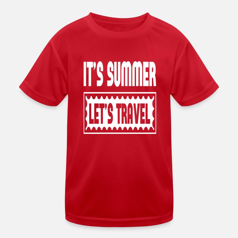 It ́s Summer Let ́s Travel Kids Functional T-Shirt
