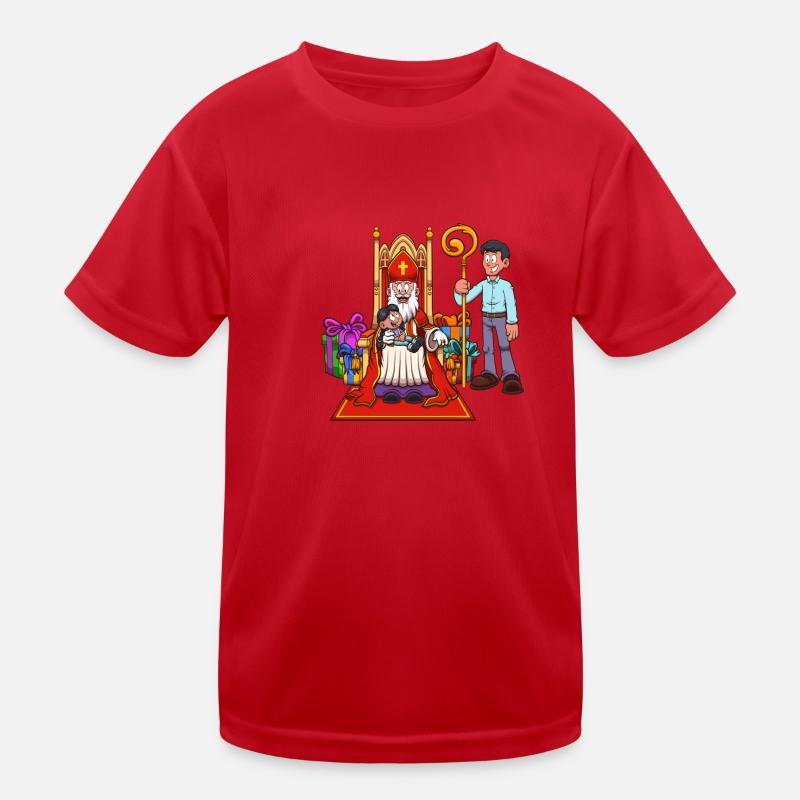 Heiliger Nikolaus mit Kind Kinder Funktions-T-Shirt