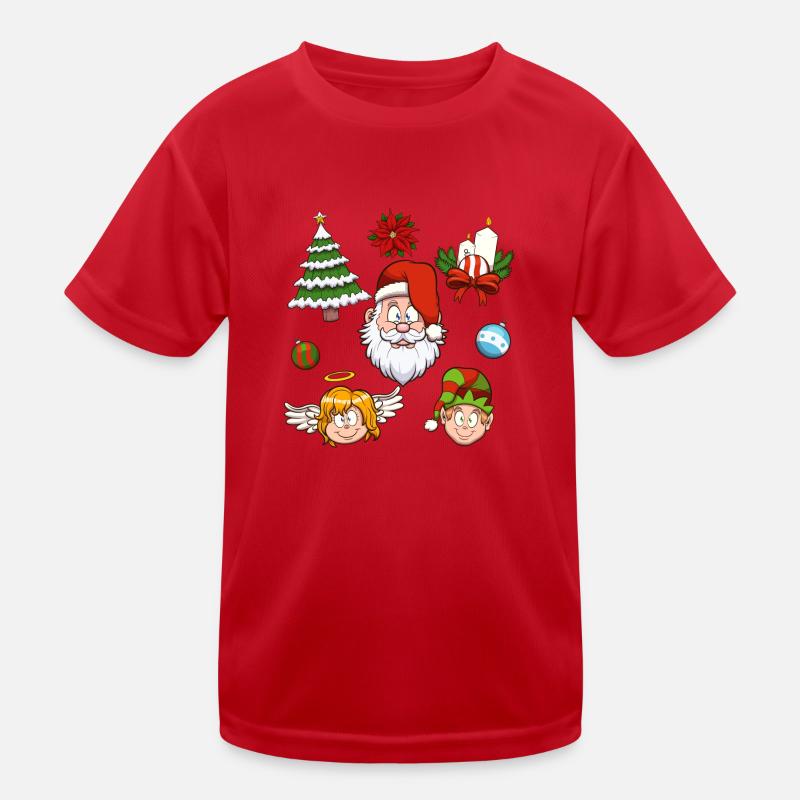Weihnachtliche Elemente Kinder Funktions-T-Shirt