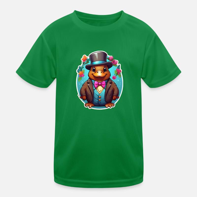 Lustiges Schnabeltier Comic Kinder Funktions-T-Shirt
