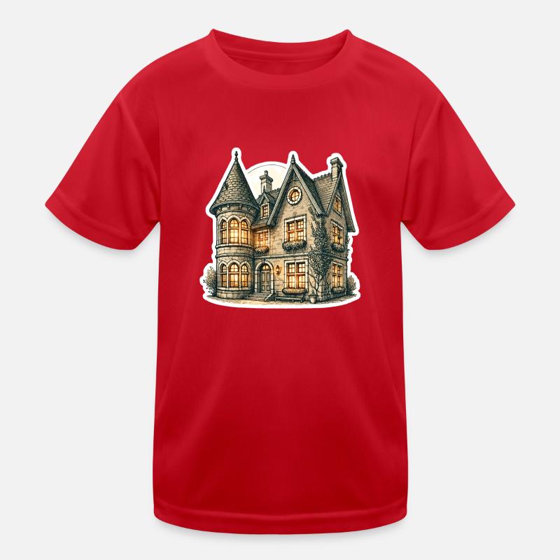 Haus romantisch Kinder Funktions-T-Shirt