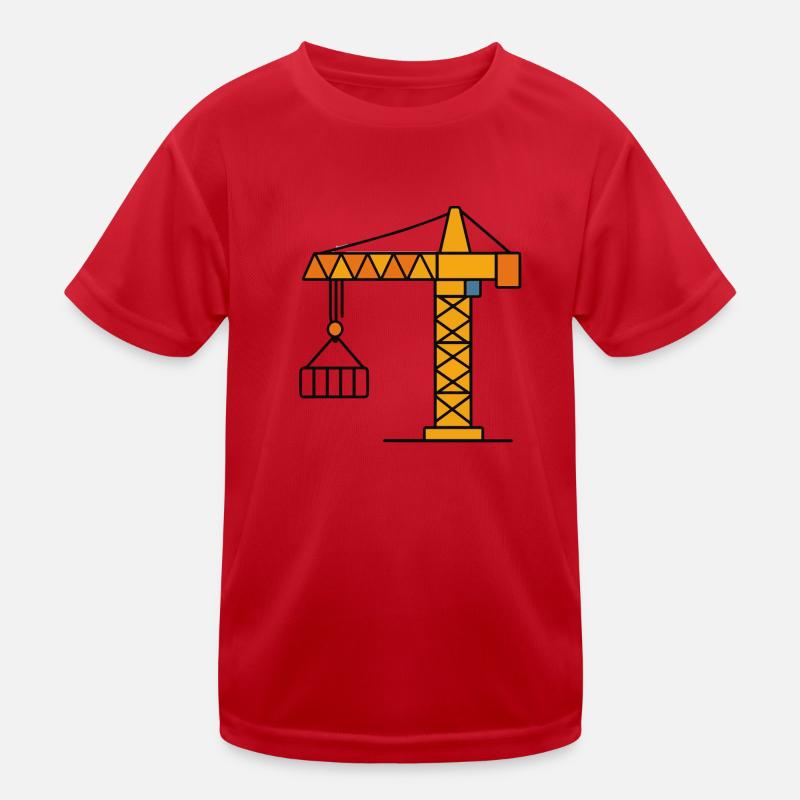 Construction crane - crane operator Kids Functional T-Shirt