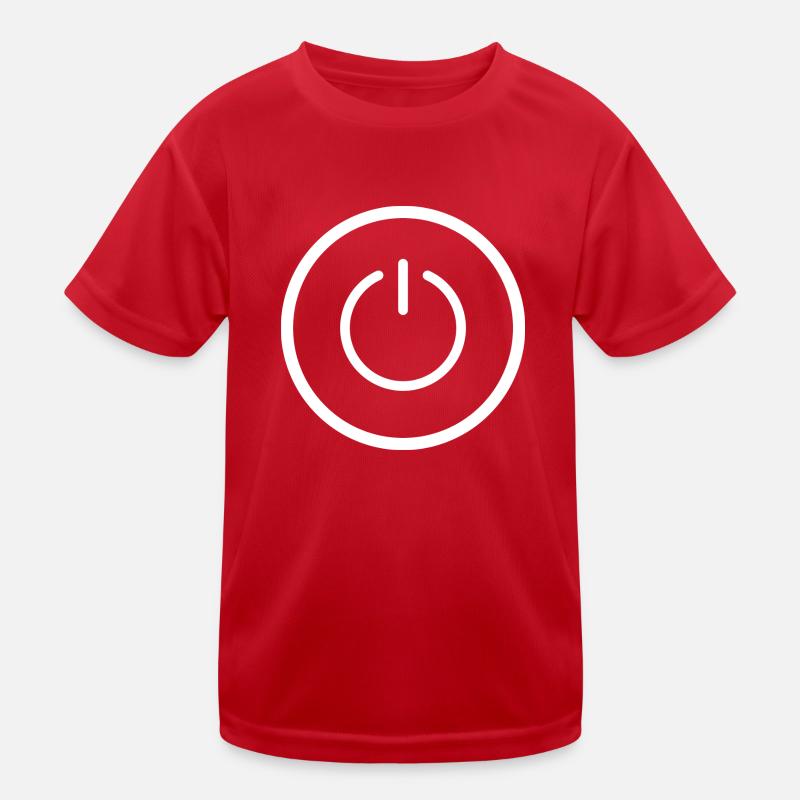 Power button Kinder Funktions-T-Shirt