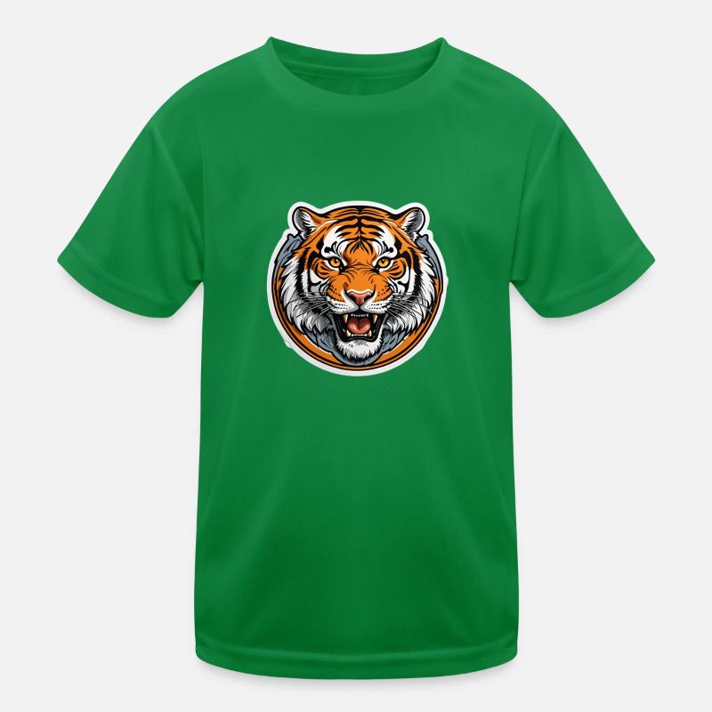 Dynamischer Tiger Kinder Funktions-T-Shirt
