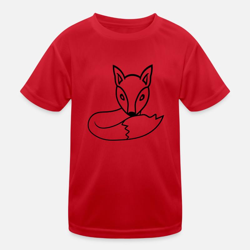 Fuchs Rotfuchs Wildes Tier Schlauer Wald Bewohner Kinder Funktions-T-Shirt