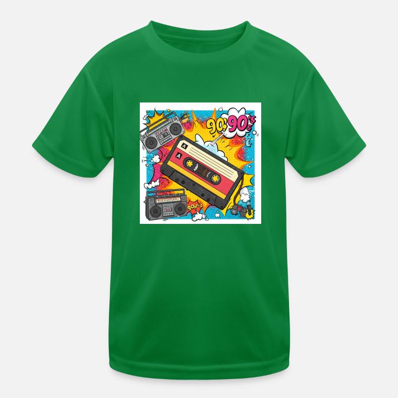 90s vibes : cassette de bande dessinée au look rétro T-shirt sport Enfant