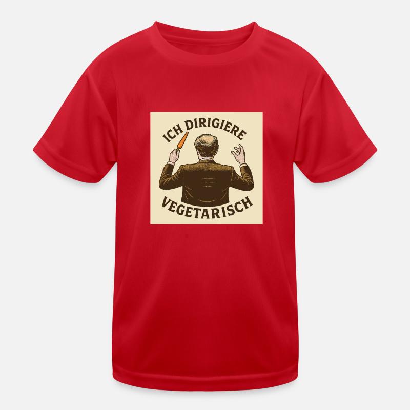 Dirigent Ich dirigiere vegetarisch Kinder Funktions-T-Shirt