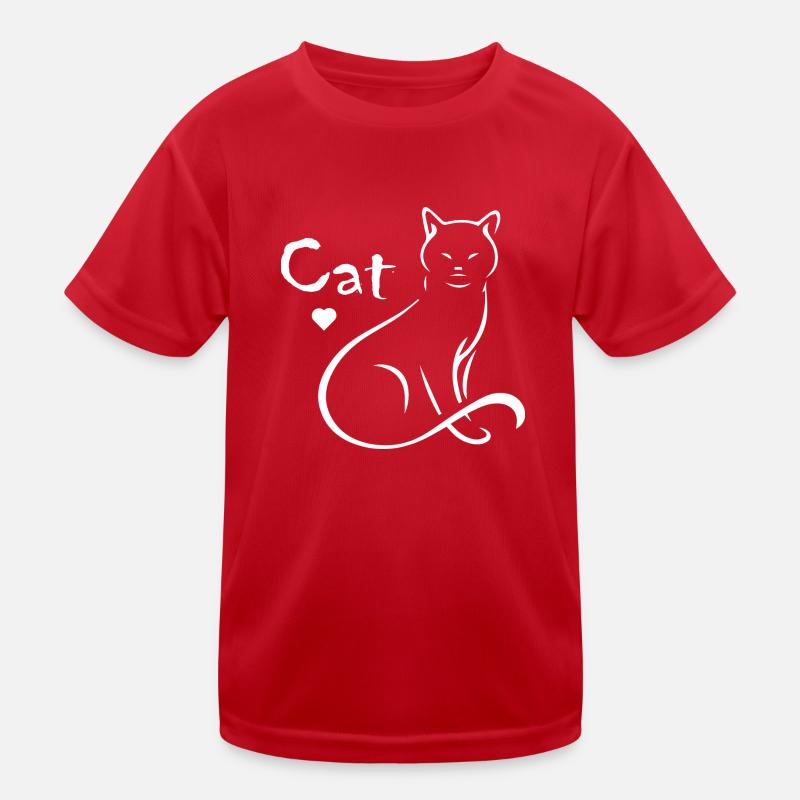 Chat Katze T-shirt sport Enfant